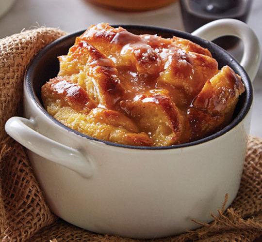 Bread & Custard Pudding With Salted Caramel